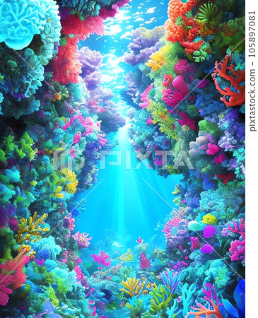 Colorful coral 105897081