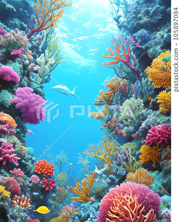 Colorful coral 105897084