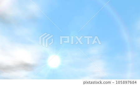 Sun sky blue sky halo rainbow ring background wallpaper (wide size) Sun sky blue sky halo rainbow ring background wallpaper (wide size) 105897684