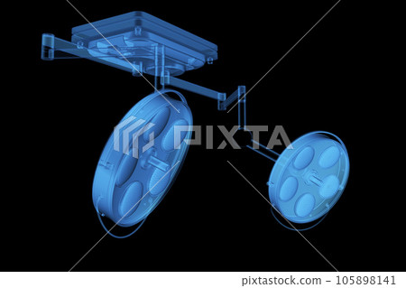 Blue x-ray surgery lights or medical lamps 105898141