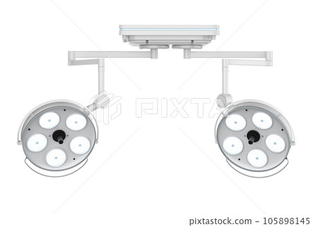Surgery lights or medical lamps isolated on white Surgery lights or medical lamps isolated on white 105898145