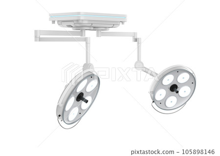 Surgery lights or medical lamps isolated on white Surgery lights or medical lamps isolated on white 105898146