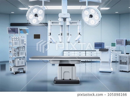 Robotic assisted surgery in operating room 105898166