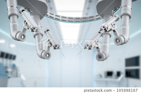 Robotic assisted surgery in operating room 105898187