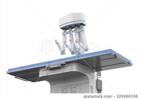 Robotic assisted surgery on white background 105898198