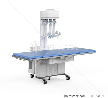 Robotic assisted surgery on white background 105898199