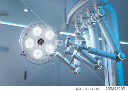 Robotic assisted surgery in operating room 105898205
