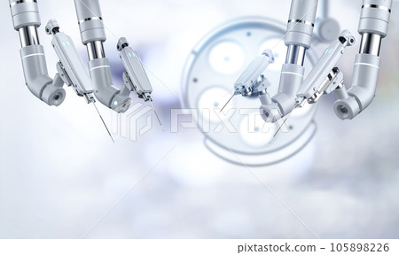 Robotic assisted surgery in operating room 105898226