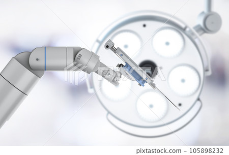 Robotic assisted surgery in operating room 105898232