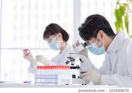 Research image Men and women working in the laboratory 105898678