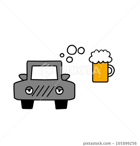 An illustration that imaged drunk driving. Signs prohibiting drunk driving An illustration that imaged drunk driving. Signs prohibiting drunk driving 105899256