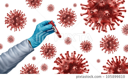 Virus Blood Test 105899810