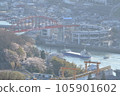 春天的翁多之瀨戶，巨大的油輪經過的地方 105901602