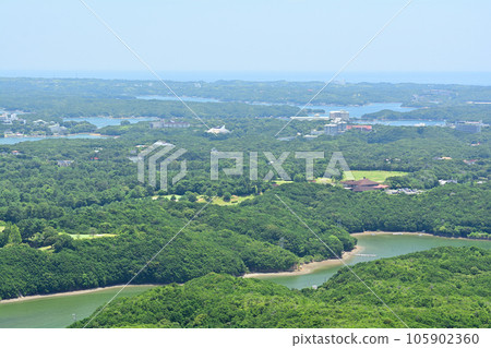 Ise-Shima, Mie: The view from the Yokoyama observatory 105902360