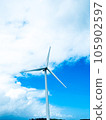 Wind fair with blue sky and wind power 105902597