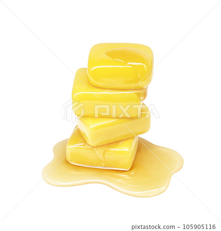 Illustration real of melted butter 105905116