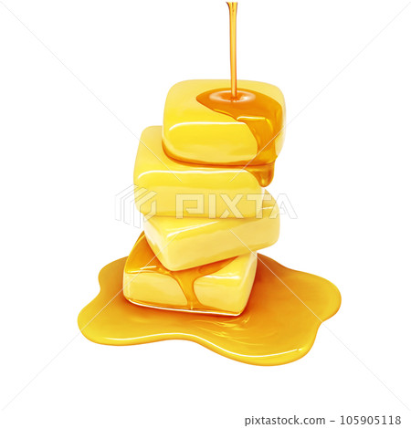 Honey butter illustration real 105905118