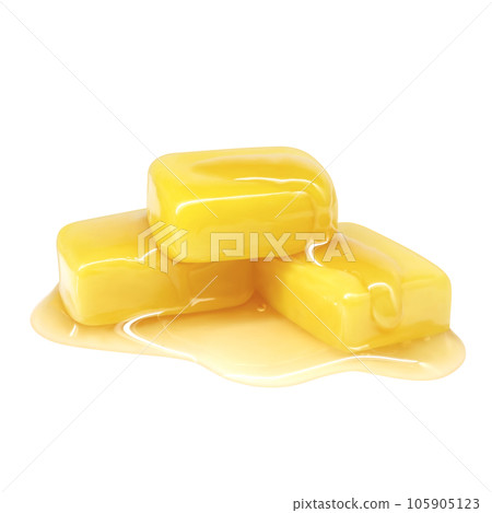 Melted butter illustration real 105905123