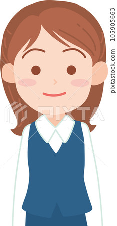 Young female office worker _ normal expression _ upper body 105905663