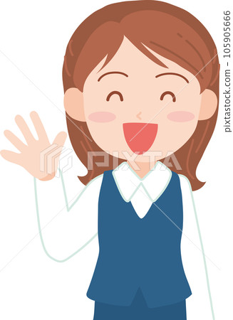 年輕女上班族_微笑表情_上半身 105905666