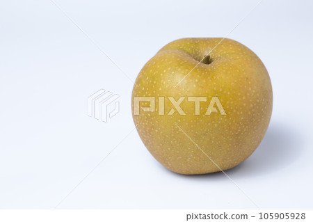 Photo of a pear on a white background Red pear Shinkansen 105905928