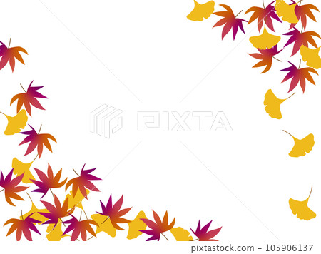 Illustration frame of autumn leaves Illustration frame of autumn leaves 105906137