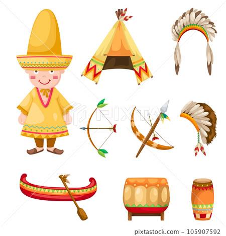 Native American Indians illustration vector Native American Indians illustration vector 105907592