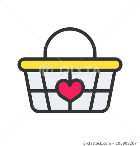Shopping Basket Icon Image. 105908267