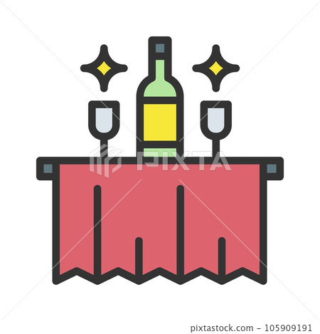Room Service Trolley Icon Image. Room Service Trolley Icon Image. 105909191