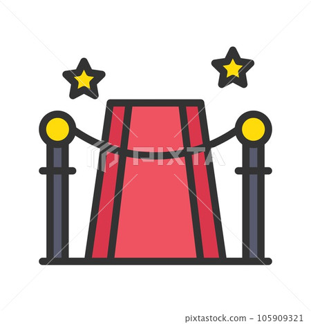 Red Carpet Icon Image. 105909321