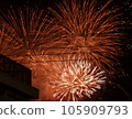 Japanese fireworks in the night sky 105909793