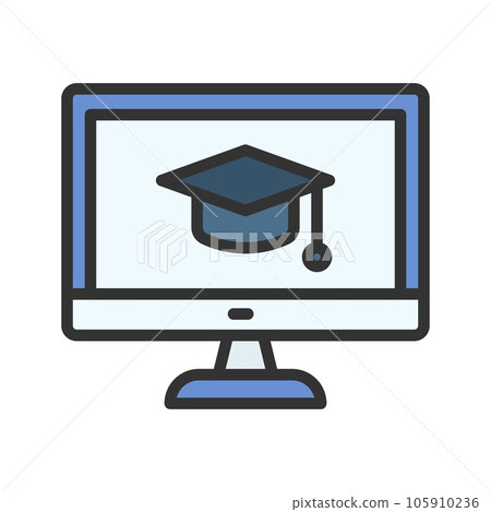 Online Course Icon Image. 105910236