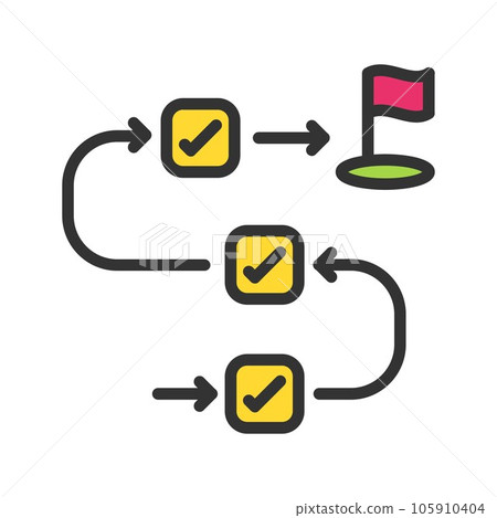 Milestone Icon Image. 105910404