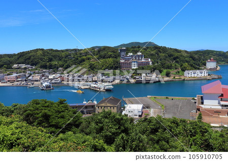 從平戶城眺望平戶港、平戶碼頭、平戶荷蘭貿易站 105910705