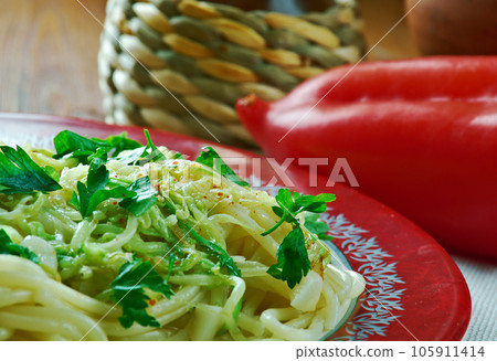 Trenette with Pesto Trenette with Pesto 105911414