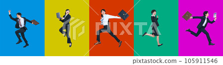 一群跳躍的年輕商人 一群跳躍的年輕商人 105911546