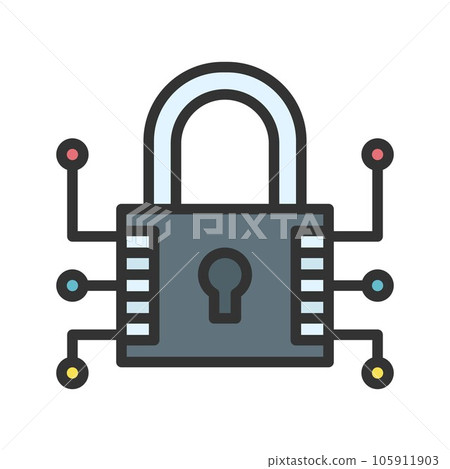 Data Encryption Icon Image. 105911903