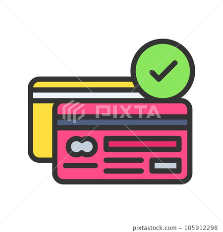Credit Card Approved Icon Image. Credit Card Approved Icon Image. 105912298