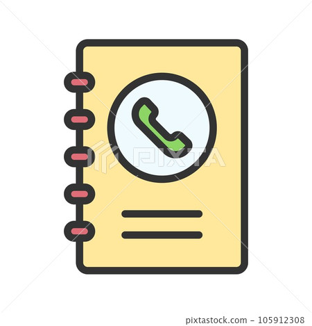 Contact Book Icon Image. - Stock Illustration [105912308] - PIXTA