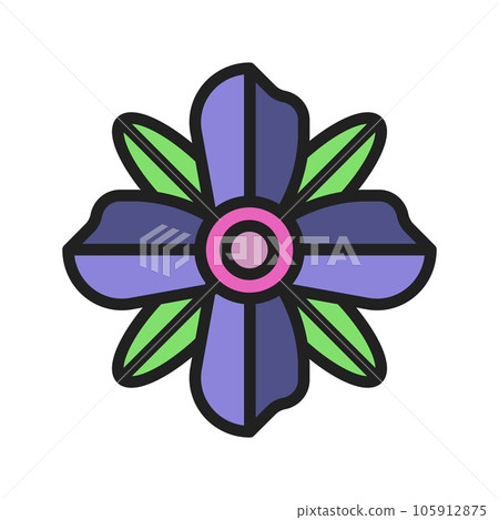 Borage Icon Image. 105912875