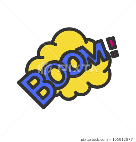 Boom Bubble Icon Image. 105912877