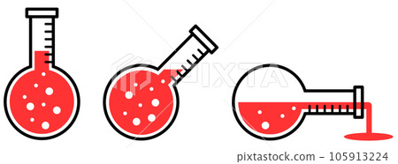 化學和液體實驗中使用的玻璃燒瓶圖解 105913224