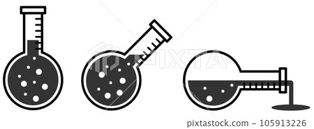 化學和液體實驗中使用的玻璃燒瓶圖解 105913226