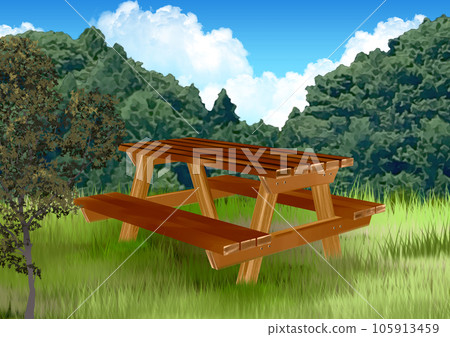 Scenery table at the campsite Scenery table at the campsite 105913459