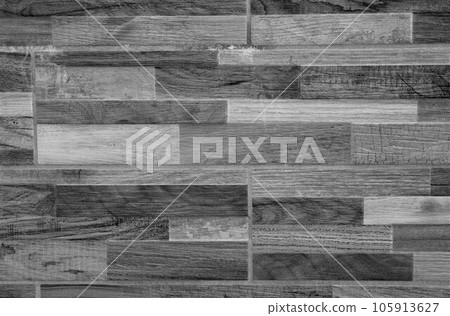 Natural wood grain ceramic tiles on block cement wall 2 Natural wood grain ceramic tiles on block cement wall 2 105913627