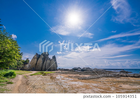 (Shimokita Peninsula, Aomori Prefecture) Hotokegaura in summer (Shimokita Peninsula, Aomori Prefecture) Hotokegaura in summer 105914351