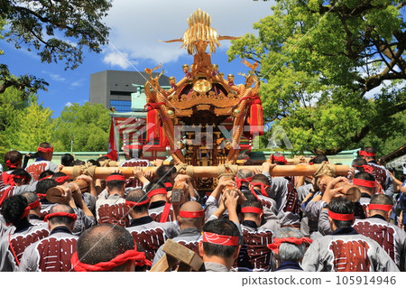 富岡八幡宮的神轎、江戶三大祭、水掛祭 105914946