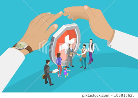 3D Isometric Flat Vector Conceptual Illustration of Insurance Policy 3D Isometric Flat Vector Conceptual Illustration of Insurance Policy 105915623
