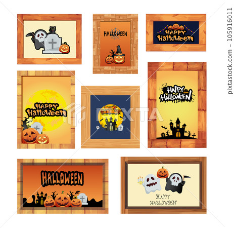Autumn cute Halloween illustration material collection Autumn cute Halloween illustration material collection 105916011