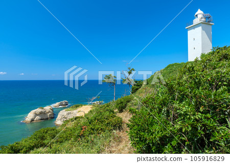 View of Cape Kasa in summer, Kaga City, Ishikawa Prefecture 105916829